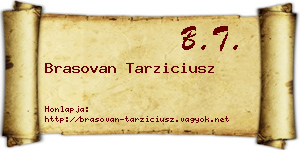 Brasovan Tarziciusz névjegykártya